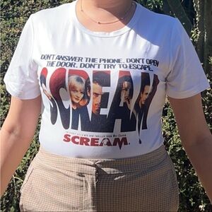 Scream Graphic White Tee
